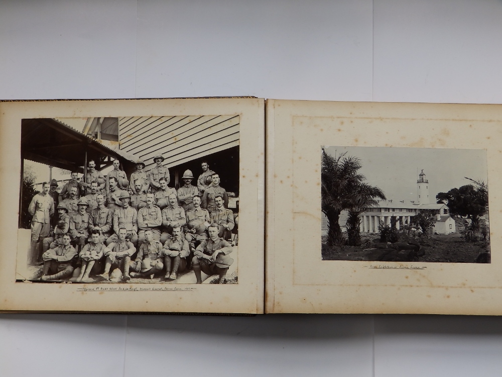 An Edwardian photo album compiled by an officer in the British Army based in Sierra Leone circa - Image 10 of 18