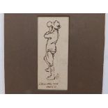 Robert Baden Powell (1857-1941) - a small ink drawing - 'Calling the Moose', initialled, inscribed