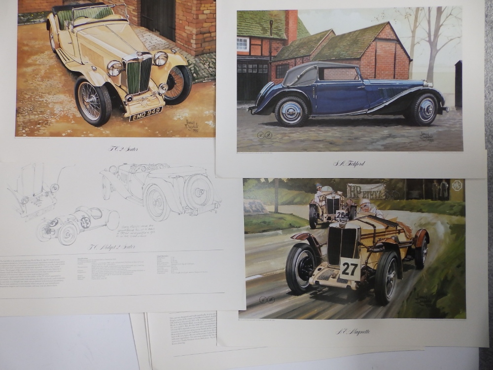 MG Car Club 1930-1980; 29 colour prints of MG cars by James Dugdale, each with its specification - Image 4 of 4