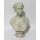 A Victorian Copeland parian ware bust of Princess Alexandra, modelled by Mary Thorneycroft for the