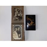 A small postcard album containing 90 early 20thC photographic beauties of the stage, together with a