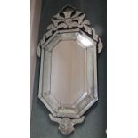 A modern (heavy!) Italian reproduction style sectional mirror, 56" high.