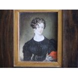 E. A. Jennings (afterwards Mrs Boyle, afterwards E.A. Vincent 1831) - watercolour miniature - Half