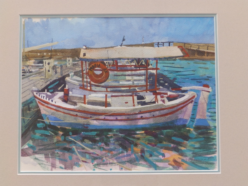 Jenny Wheatley RWS, NEAC (born 1959) - watercolour - A small ferry boat - 'Mapia AX', signed in - Image 2 of 4