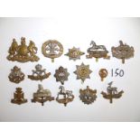 15 various infantry cap badges - including WWI.