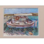 Jenny Wheatley RWS, NEAC (born 1959) - watercolour - A small ferry boat - 'Mapia AX', signed in