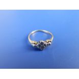 An old cut diamond dress ring - shank misshapen. Finger size approx J.