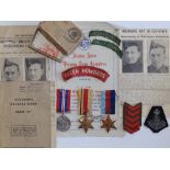 A WII Medal Trio of Newton Abbot interest, comprising War Medal, 39-45 Star & Africa Star awarded to