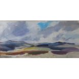 John Hitchens (born 1940) - oil on canvas - 'Hills & Cloudlights', dated 1967 to verso and inscribed