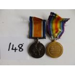 A WWI British Army Medal duo, War & Victory Medals awarded to M2/202199 Private Charles F. Eickhoff,