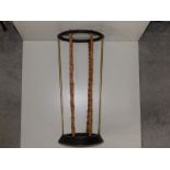 A brass & simulated bamboo umbrella stand by Artis of Birmingham, 20" high.