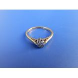 A diamond solitaire in 18ct gold - approximately 0.25 carat stone. Finger size N/O.