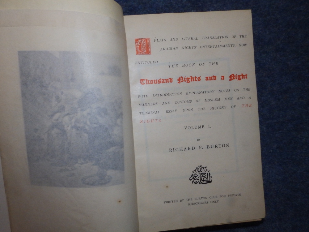 Richard F. Burton - ' Thousand Nights & A Night' - Benares Edition for Private Subscribers, 17vols. - Image 4 of 4