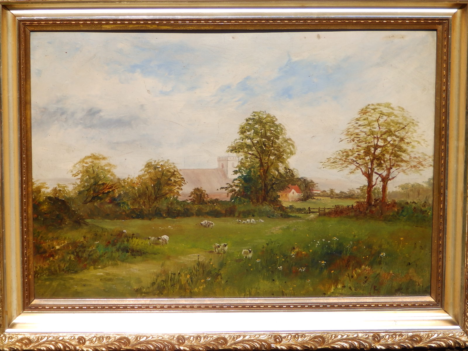 Late 19thC/Early 20thC English School - a pair of oils on board - 'Golden Hill' & 'Church Common', - Image 2 of 4