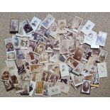 A collection of 90 cartes de visite including some nudes.