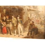 After Roe - colour print - 'Bound for Trafalgar's Bay', Sotheran label to verso, 20.5" x 31".