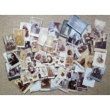 A collection of 51 cabinet cards and 49 cartes de visite.