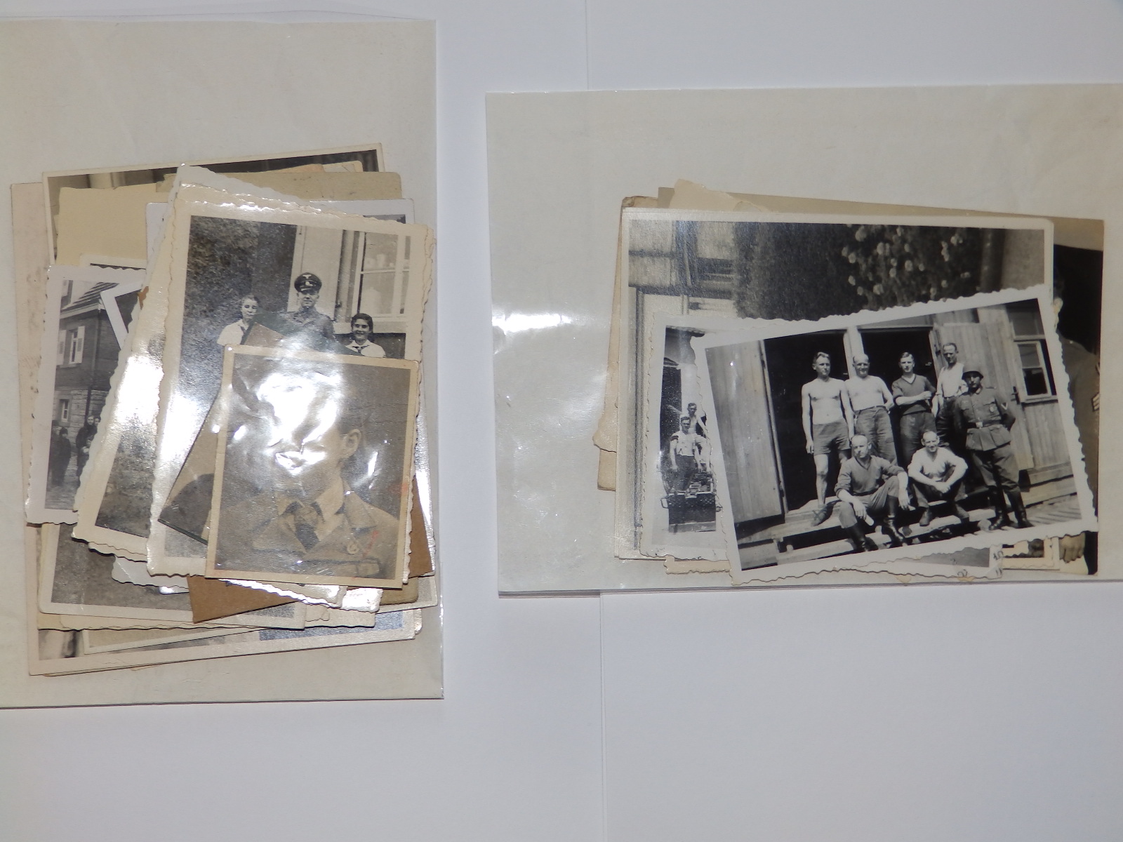 A collection of small WWII photographs depicting German troops, Hitler Youth and including snow - Image 5 of 6