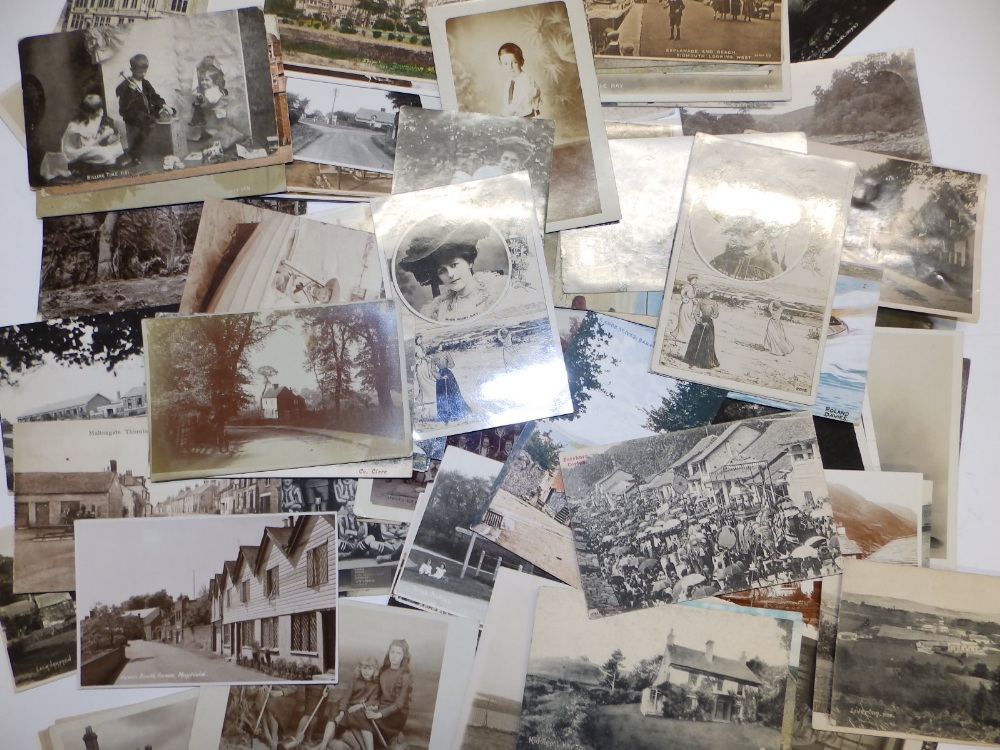 A quantity of approximately 400 postcards, including local Devon views and sentimental subjects. - Image 2 of 6