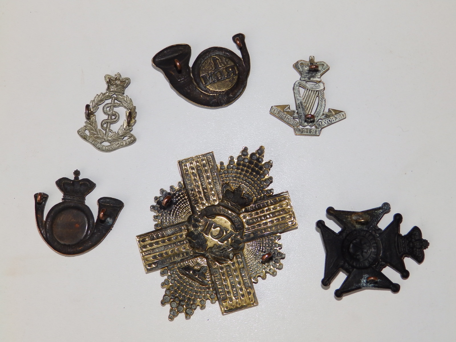 Six Victorian military badges. - Image 3 of 4