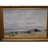 Daniel Sherrin (1869-1940) - oil on canvas - Beach scene with dunes, signed, 23" x 35".