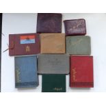 Six early 20thC autograph books and two albums of small photographs including some military and
