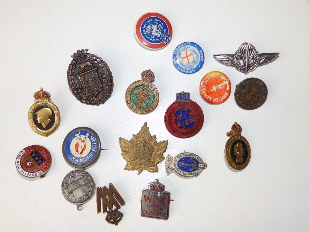 17 various military pin badges. - Image 2 of 4