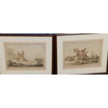 A set of four humorous coloured hunting print caricatures published by Humphreys of London - 'Hounds
