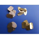 Four pairs of 9ct gold cufflinks. (8)