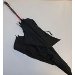 A Chinese umbrella with silver handle - missing endstone.