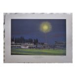 CRICKET - WARWICKSHIRE V SOMERSET FIRST DAY/NIGHT COMPETITIVE FIXTURE LIMITED EDITION PRINT