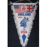 SPEEDWAY - 1982 ENGLAND V U.S.A. PENNANT