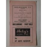 1953-54 SHELBOURNE V PORT VALE - FRIENDLY