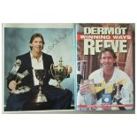 CRICKET - DERMOT REEVE WARWICKSHIRE HAND SIGNED PRESS PHOTOGRAPH AND BOOK