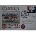 ASTON VILLA 1982 EUROPEAN CUP WINNERS POSTAL COVER - AUTOGRAPHED BY GARY SHAW