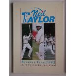 CRICKET - NEIL TAYLOR AUTOGRAPHED BENEFIT BROCHURE ( KENT )