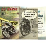 MOTORCYCLE RACING - 1954 ISLE OF MAN TT PROGRAMME SCORE BOOK & MAP