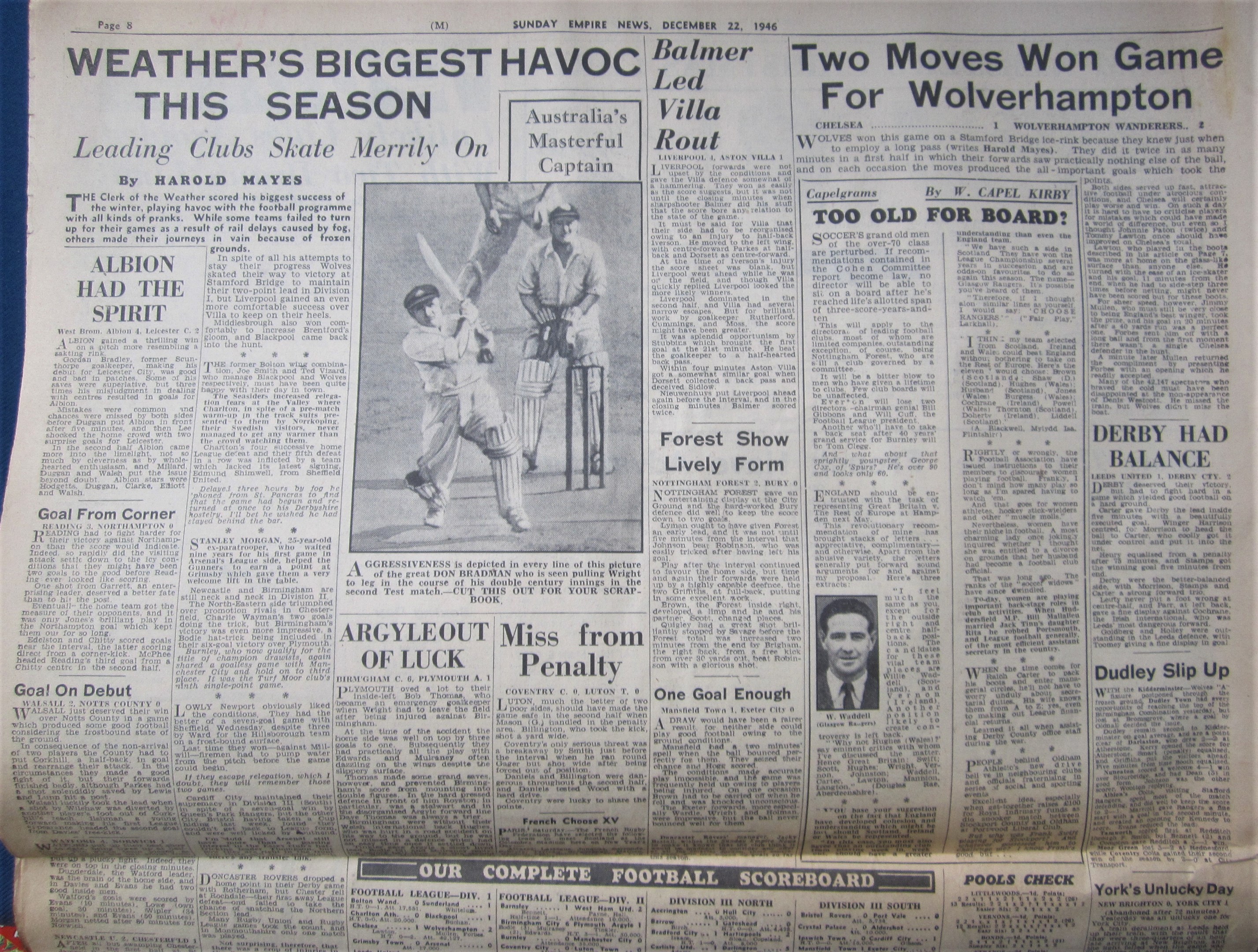 1946 WEST BROM LEICESTER BIRMINGHAM NEWCASTLE LIVERPOOL VILLA CHESTERFIELD PLYMOUTH BOXING