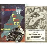 MOTORCYCLE RACING - 1959 ISLE OF MAN TT PROGRAMME & SCORE BOOK