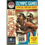 ATHLETICS - 1992 OFFICIAL BRITISH OLYMPIC GUIDE FOR BARCELONA