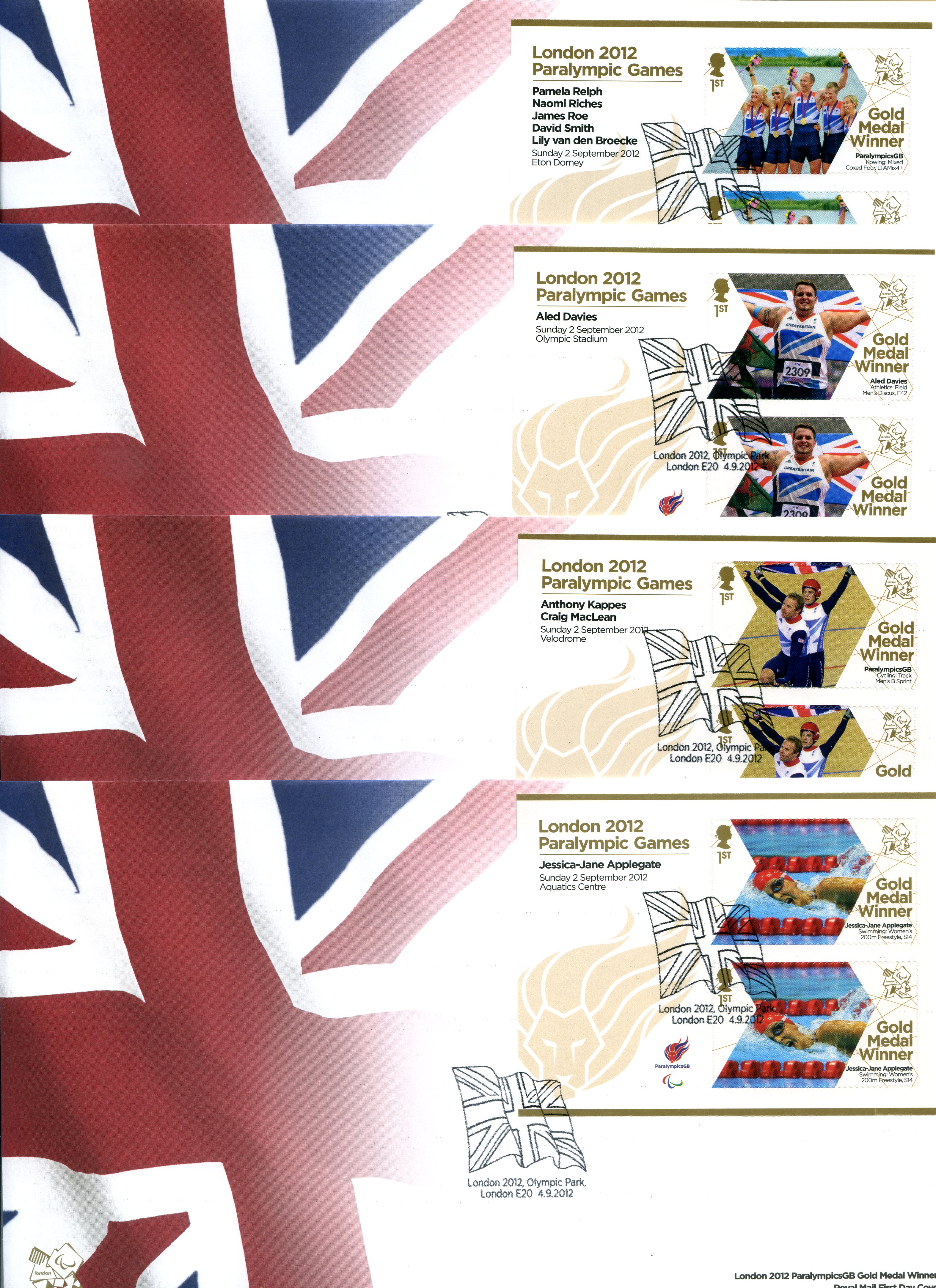 2012 LONDON PARALYMPIC GAMES - FULL SET OF 34 POSTAL COVERS - Image 8 of 9
