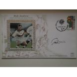 RUGBY UNION - ROB ANDREWS AUTOGRAPHED POSTAL COVER
