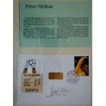 POSTAL COVER AUTOGRAPHED BY PETER SHILTON
