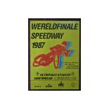 SPEEDWAY - 1987 WORLD FINAL AT AMSTERDAM NETHERLANDS LARGE ADVERTISING POSTER