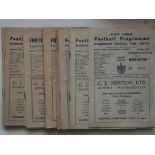 RUGBY LEAGUE - COLLECTION OF WARRINGTON PROGRAMMES 1940'S, 50;S & 60'S