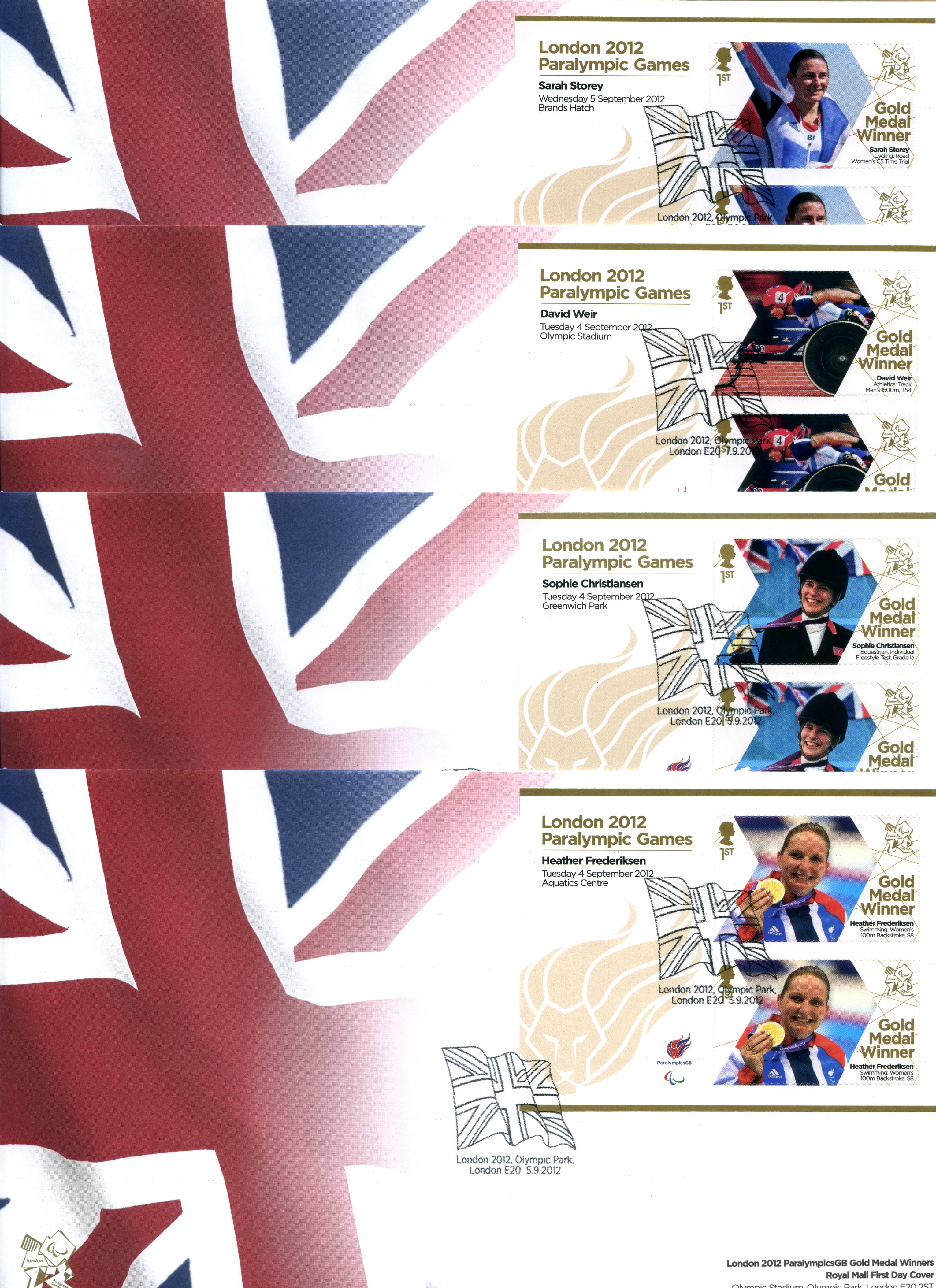 2012 LONDON PARALYMPIC GAMES - FULL SET OF 34 POSTAL COVERS - Image 4 of 9