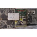 MOTORCYCLE RACING - 1953 ISLE OF MAN TT GUIDE + RAY AMM & GEOFF DUKE AUTOGRAPHS