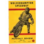 SPEEDWAY - WOLVERHAMPTON MONTHLY REVIEW JUNE 63 FIRST ISSUE