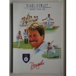 CRICKET - NIGEL COWLEY AUTOGRAPHED BENEFIT BROCHURE ( GLAMORGAN & HAMPSHIRE )