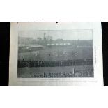 1905 ENGLAND v SCOTLAND AT CRYSTAL PALACE ORIGINAL PRINT